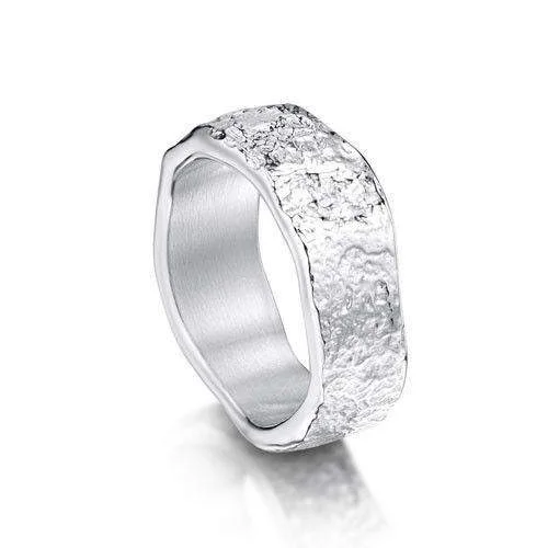 bridal rings for women-Sterling Silver Matrix Ring - R215