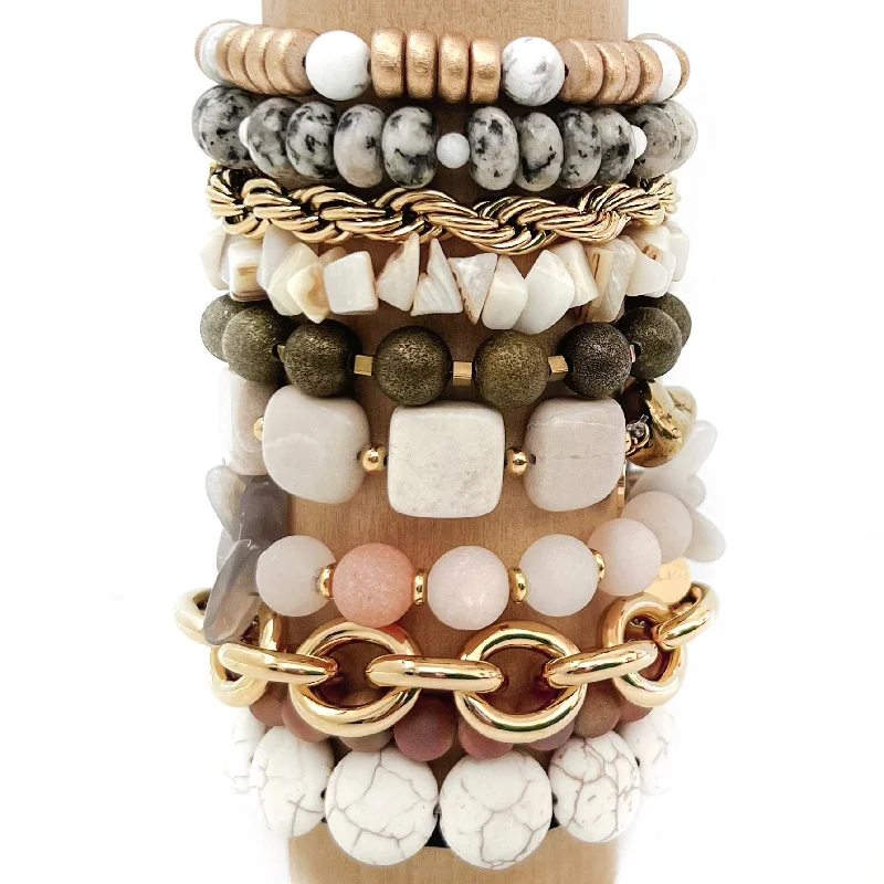 friendship bangles for women-Light Neutrals Bracelet Collection