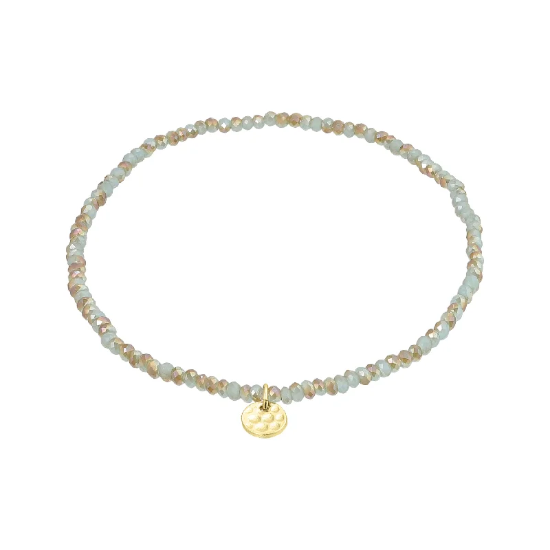 diamond bangles for women-INDIE bracelet blue, gold-plated