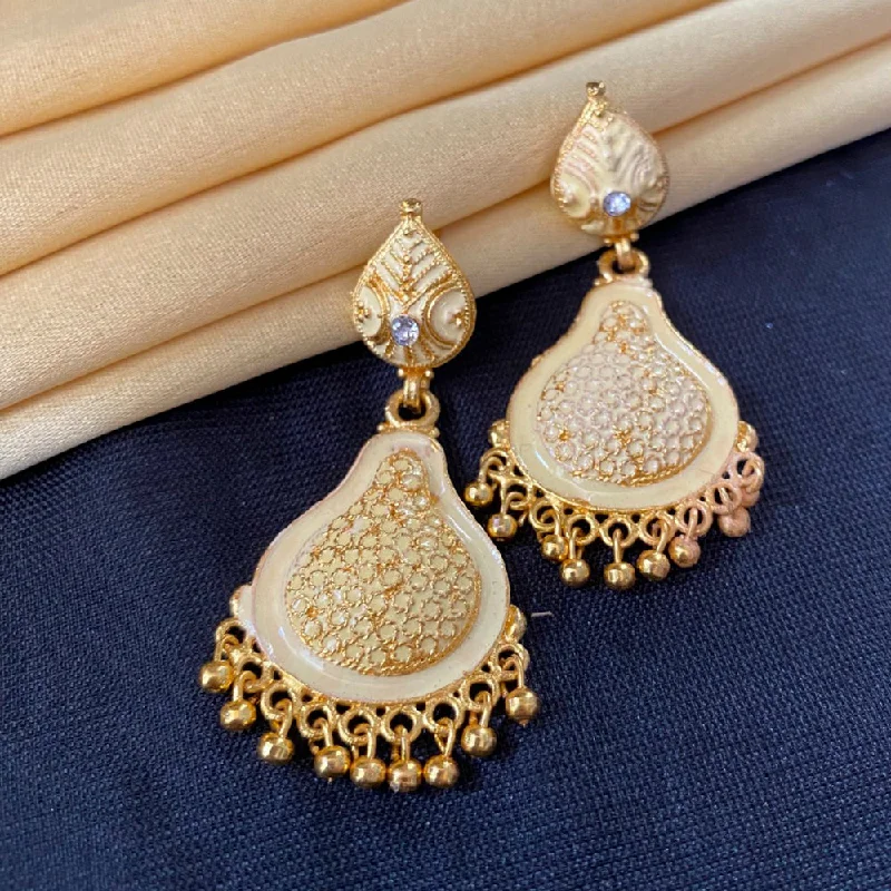 unique earrings for women-Mahavir Forming Gold Plated Dangler Earrings