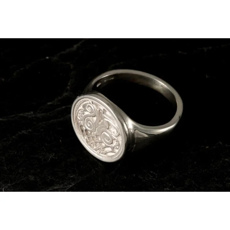 wedding rings for women-Sleipnir Sterling Silver Ring - B113