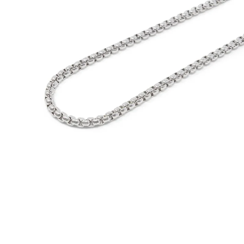 sterling silver necklaces for women-Stainless Steel 24 Inch Box Chain Necklace