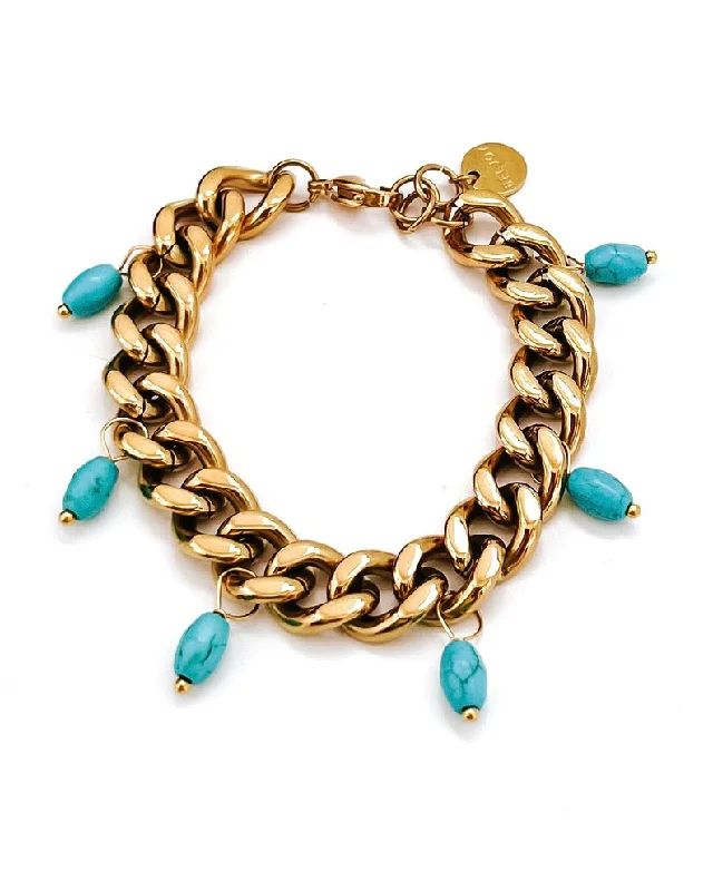 luxury bangles for women-Benson Beaded Chain Bracelet