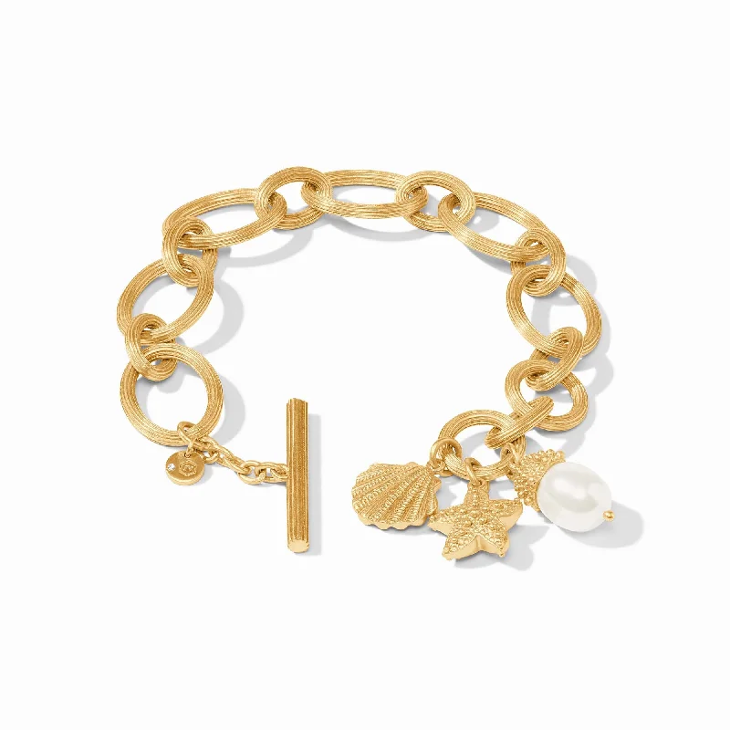 simple gemstone bracelets for women-Sanibel Charm Link Bracelet