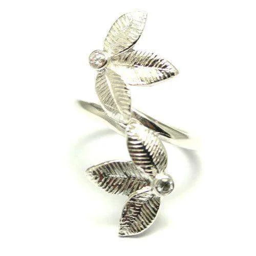 diamond rings for women-Nurit Levak Silver Designer Ring - Israeli Jewellery - R17S