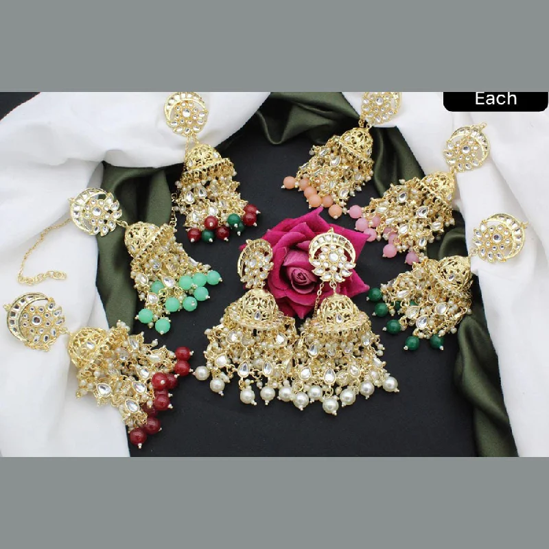 luxurious earrings for women-Manisha Jewellery Gold Plated Jhumki Earrings