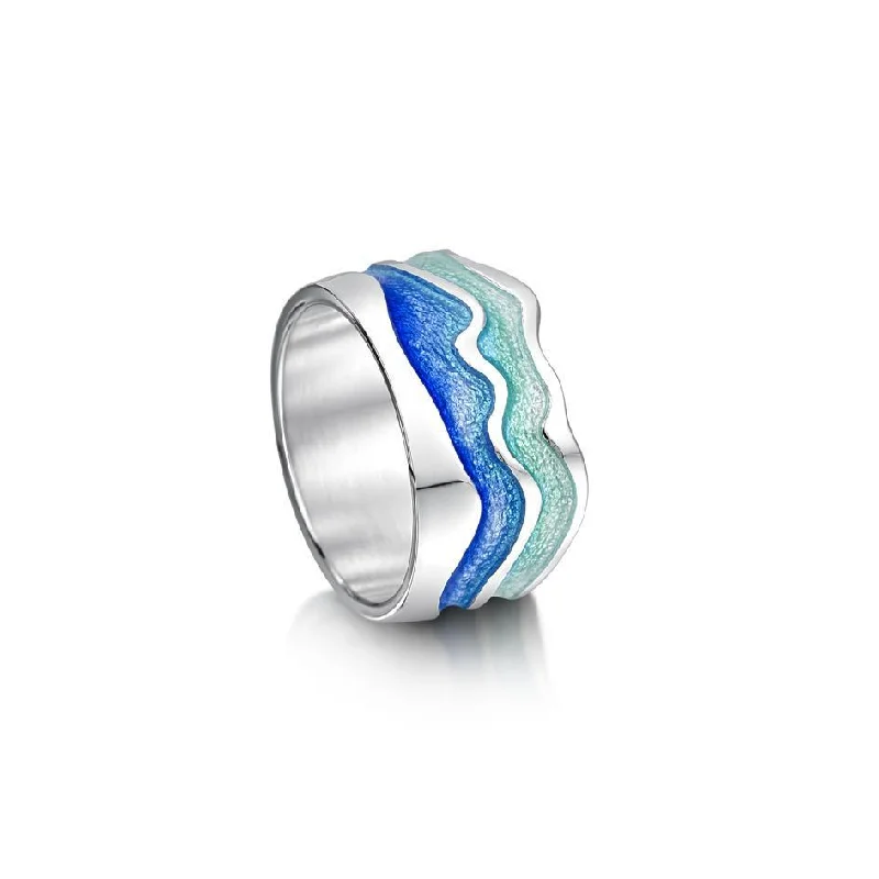 multi-band rings for women-Atlantic Swell Ring - ERX88