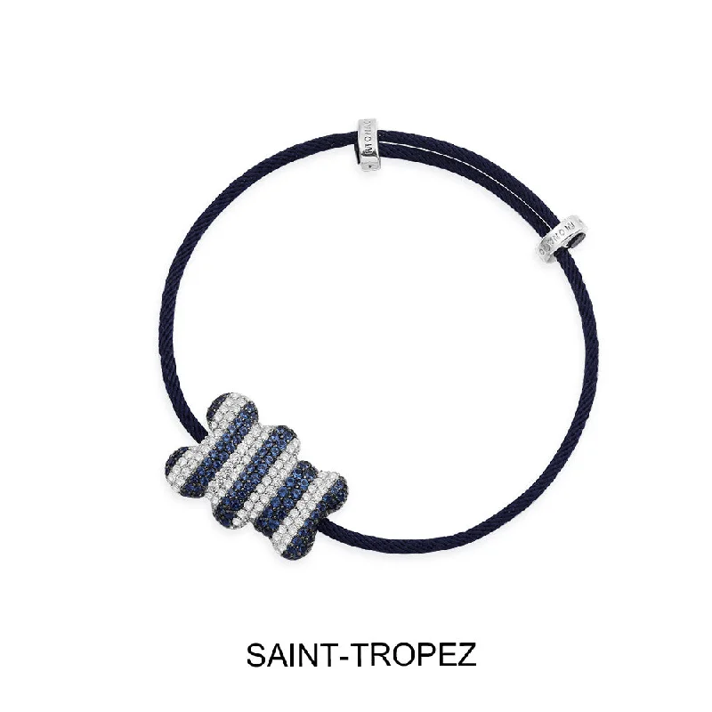 delicate silver bracelets for women-Saint-Tropez Yummy Bear Nylon Adjustable Bracelet