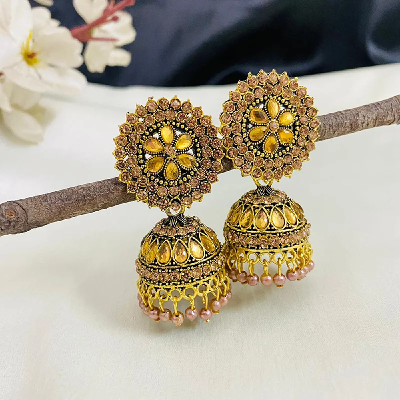 elegant earrings for women-Subhag Alankar Golden Attractive Kundan earrings For Girls and Women