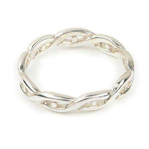 luxury diamond rings for women-Silver or Gold Celtic Knotwork Ring - R153