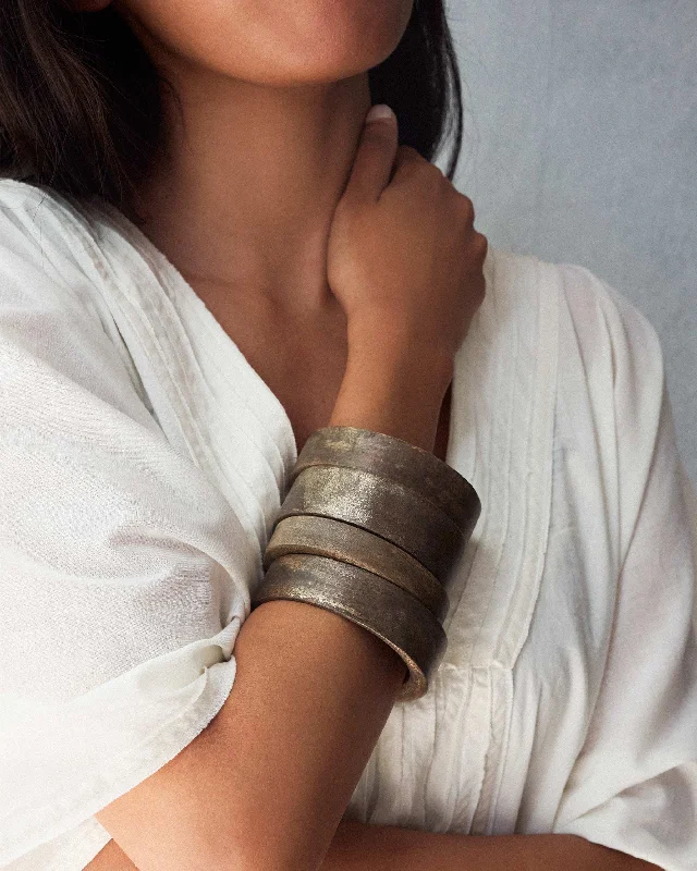 cuff bangles for women-Wooden Bangles - Natural