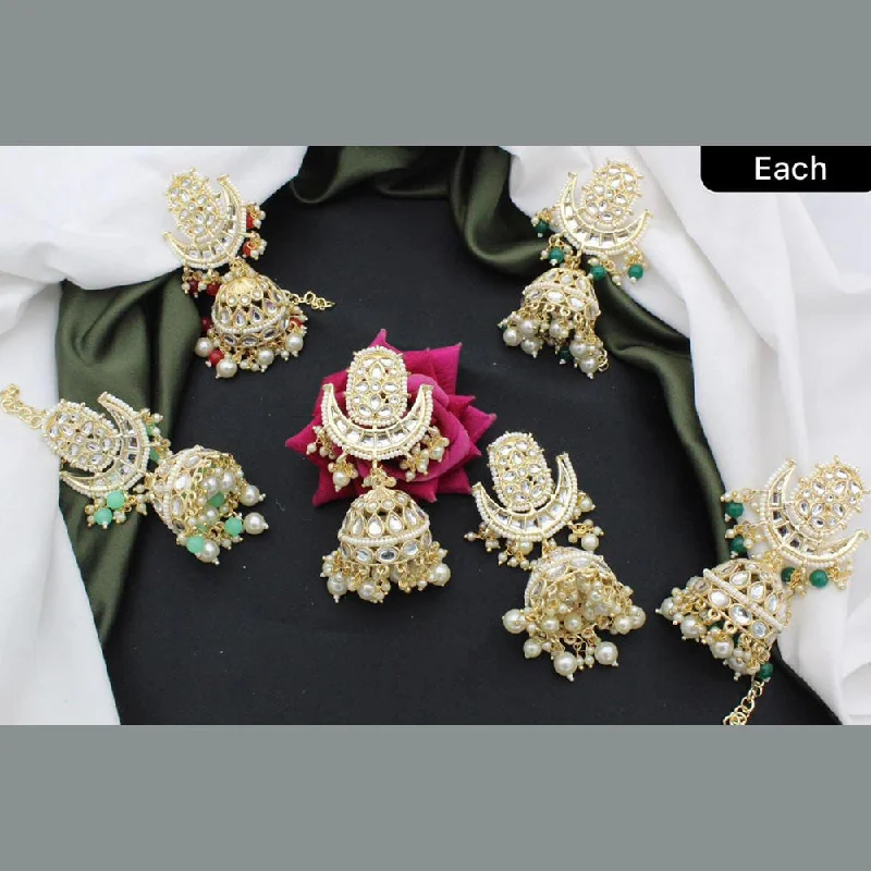 vintage diamond earrings for women-Manisha Jewellery Gold Plated Jhumki Earrings