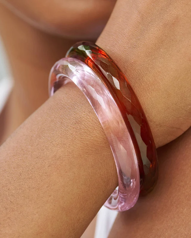 adjustable bangles for women-Glass Bangles - Pink & Maroon