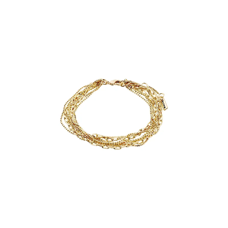 bohemian bracelets for women-LILY chain bracelet gold-plated