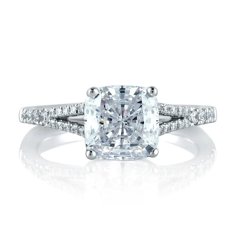 exquisite engagement rings for women-A.Jaffe Engagement Rings Classic Crossover Cushion Engagement Ring MES578/220