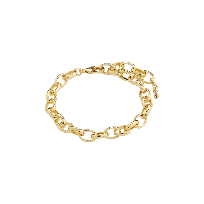 chunky bangles for women-CHARM bracelet gold-plated