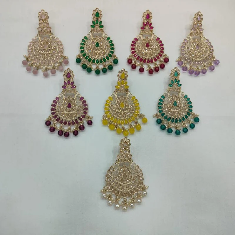 gemstone earrings for women-Manisha Jewellery Gold Plated Crystal Stone Dangler Earrings