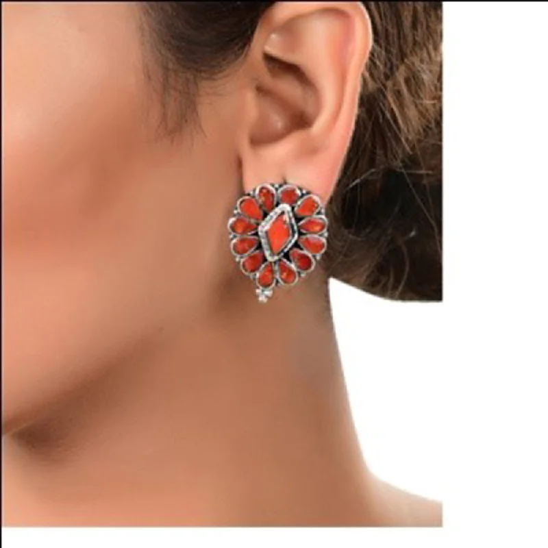 glamorous earrings for women-Silver Mountain 925 Sterling Silver Stud Earrings