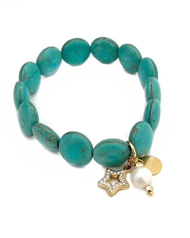 gold bracelets for women-Bethany Turquoise Bracelet