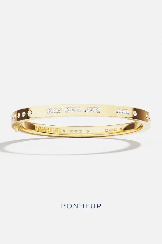 dainty bangles for women-BONHEUR Morse Code Bangle