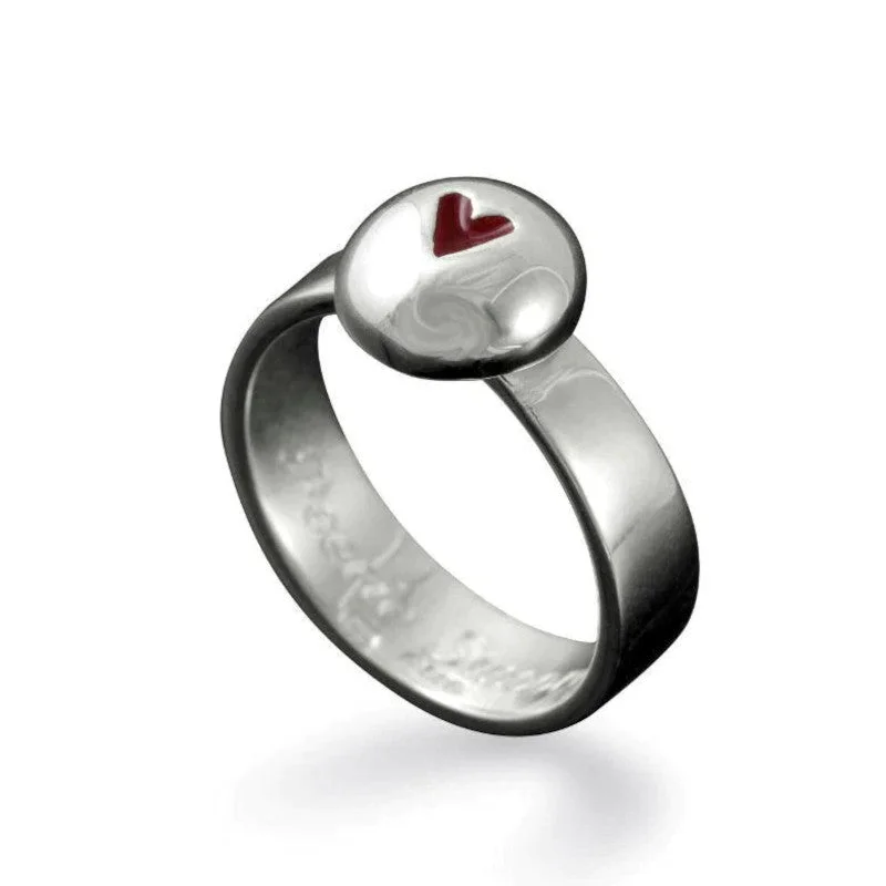 fashionable rings for women-Peerie Smoorkins Ring with Enamel - R352