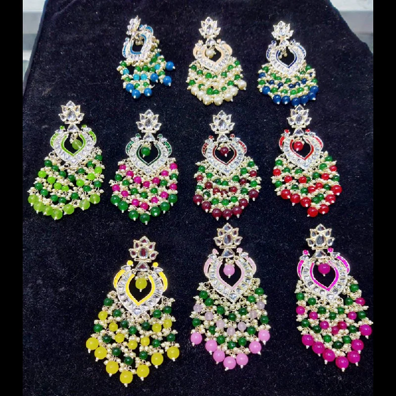 statement stud earrings for women-Manisha Jewellery Kundan Stone Dangler Earrings