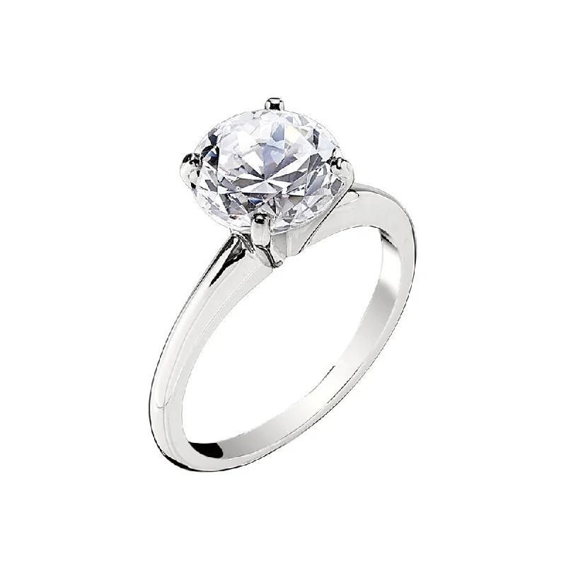 bridal engagement rings for women-Classic Solitaire Engagement Ring