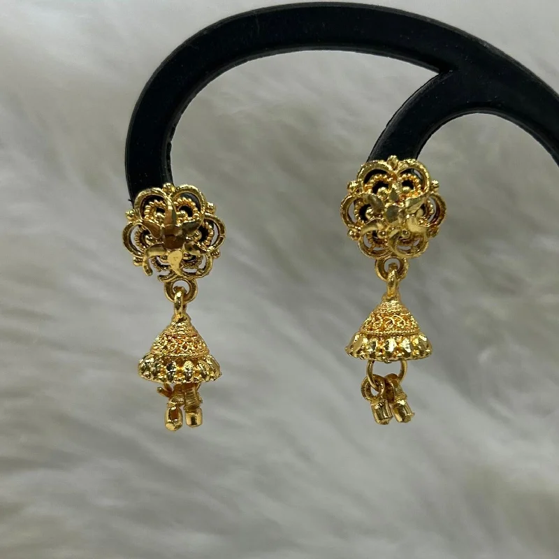 cute earrings for women-Infinity Jewels Gold Plated Jhumki Earrings