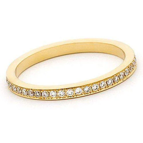 gold wedding bands for women-18ct Rose Gold 0.25Ct Diamond Eternity Ring