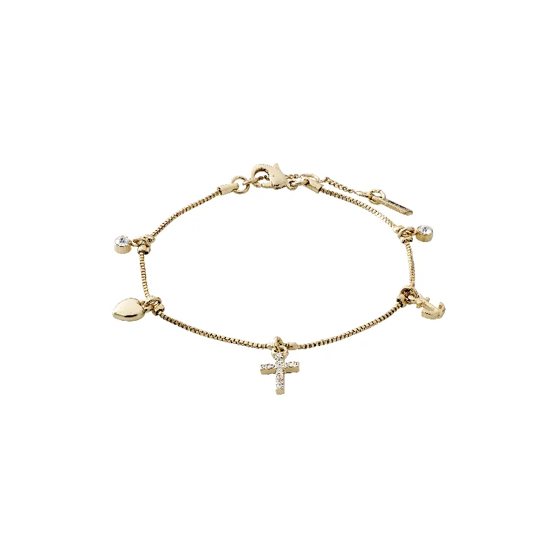 gold bracelets for women-ANET crystal bracelet gold-plated