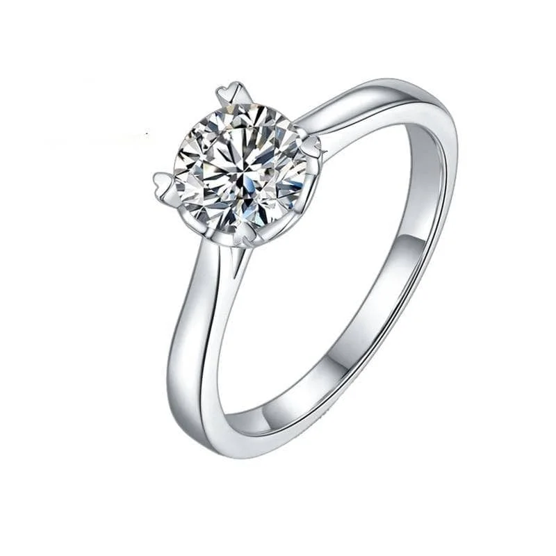 exclusive engagement rings for women-1.0 ct 6.5mm Round Diamond Solitaire Engagement Ring