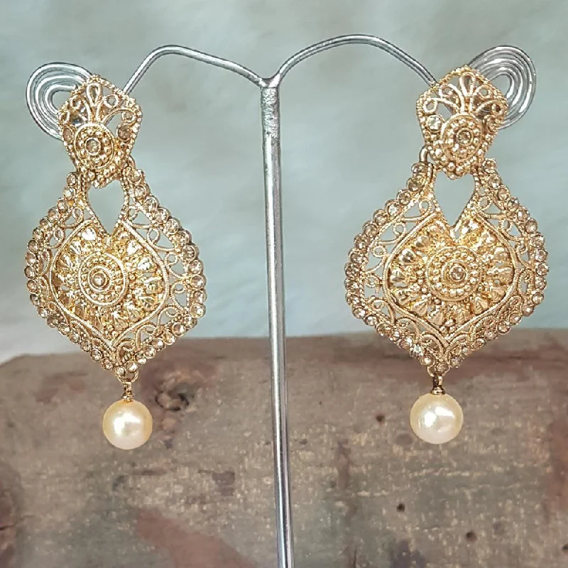 handmade earrings for women-Shreeji Gold Plated Dangler Earrings Earrings