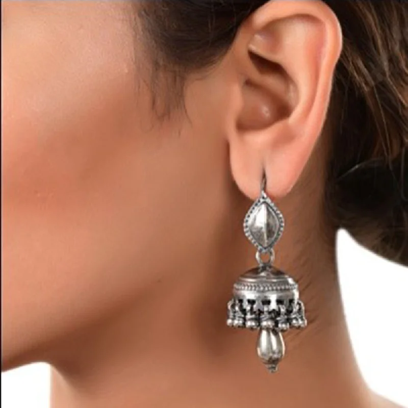 fashion earrings for women-Silver Mountain 925 Sterling Silver Jhumki Earrings