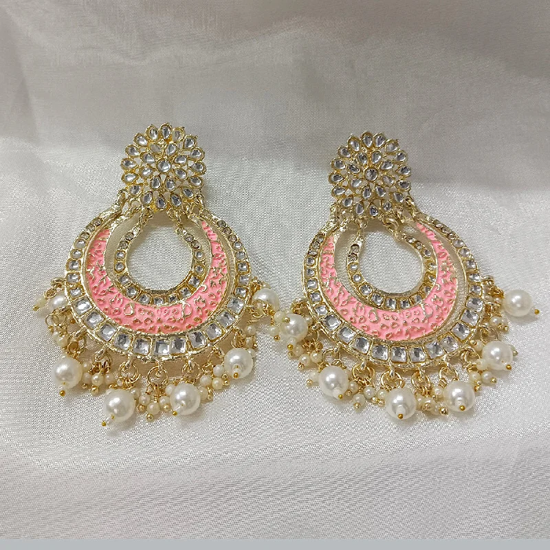 antique-style earrings for women-Bhavi Jewels Gold Plated Dangler Earrings