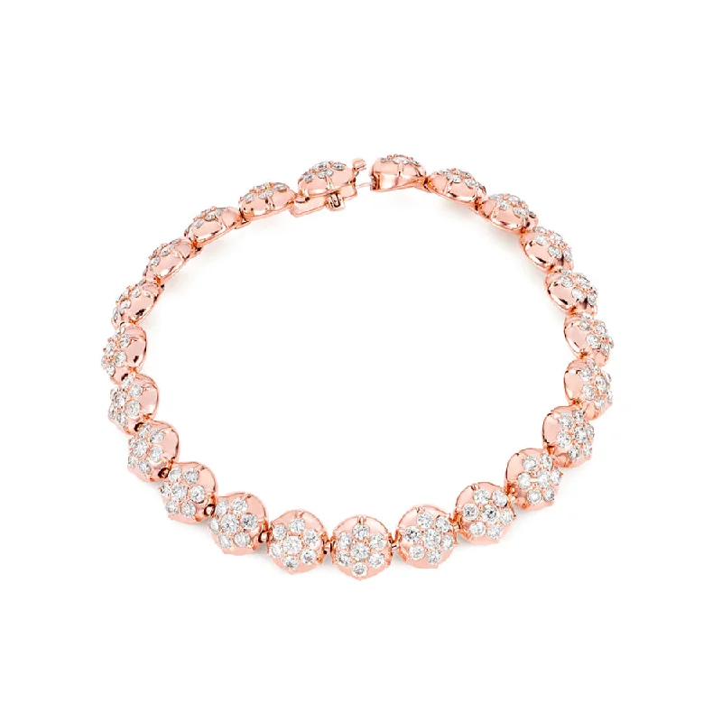 boho bangles for women-Crown Tennis Bracelet