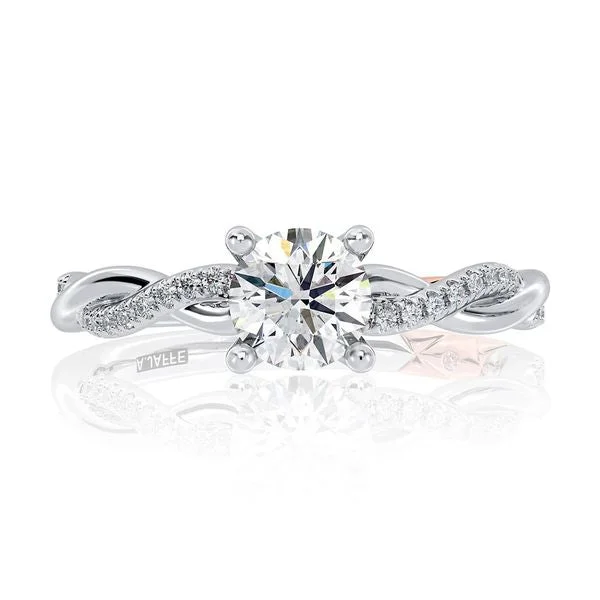 engagement rings with sapphires for women-A.Jaffe Engagement Rings Twisted Shank Diamond Engagement Ring MECRD2544/85