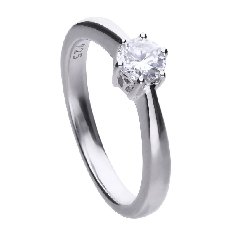 luxury rings for women-Claw Set 0.5 Carat Solitaire Ring - R3618