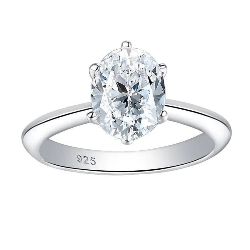 timeless engagement rings for women-1.5ct Oval Cut Created Diamond Engagement Ring