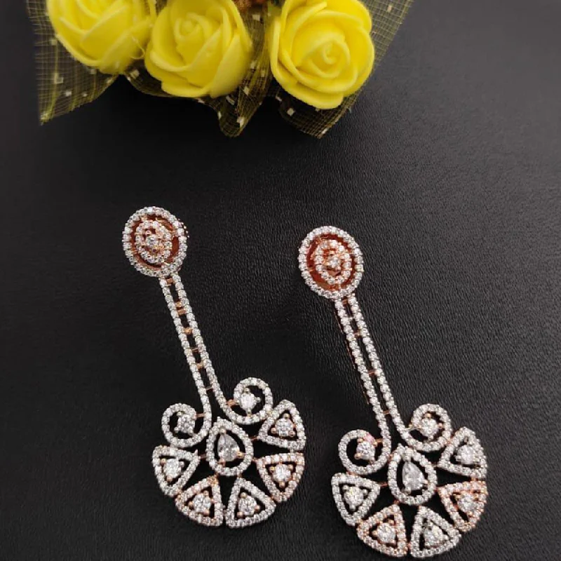 custom stud earrings for women-Manisha Jewellery American Diamond Earrings