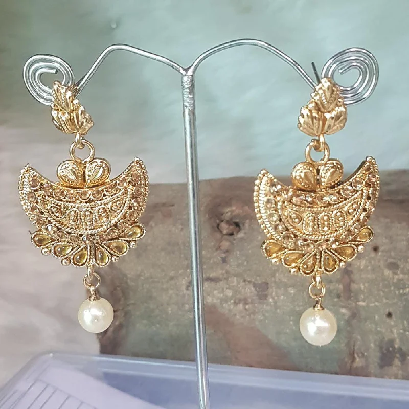 fashion-forward earrings for women-Shreeji Gold Plated Dangler Earrings Earrings