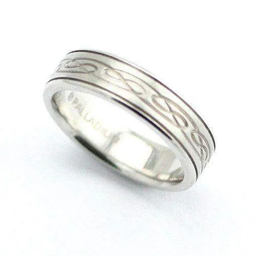 antique rings for women-White or Yellow Gold Spinning Celtic Ring - W3937K