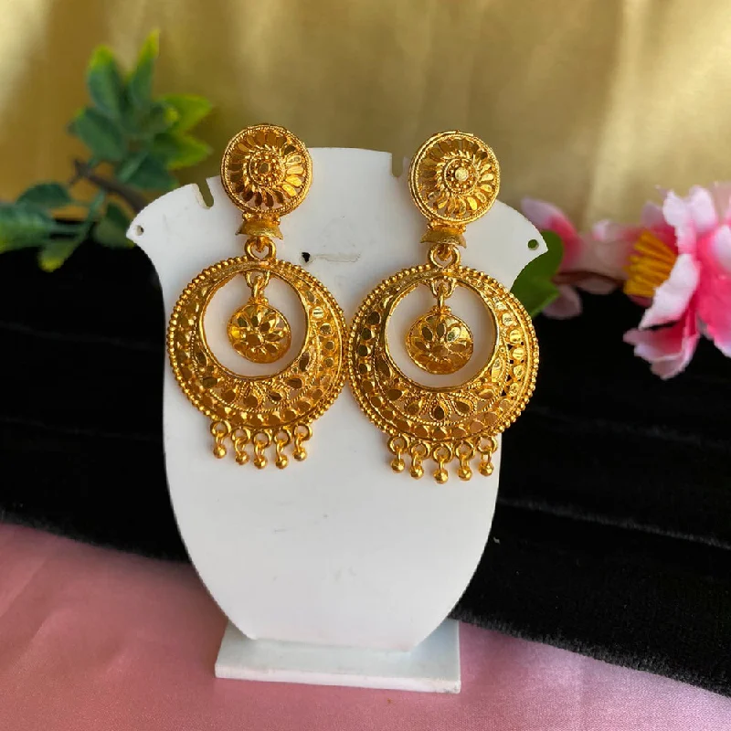 custom earrings for women-Mahavir Gold Plated Dangler Earrings