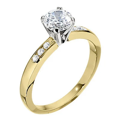 oval engagement rings for women-Classic Channel Set Engagement Rings .09CTW