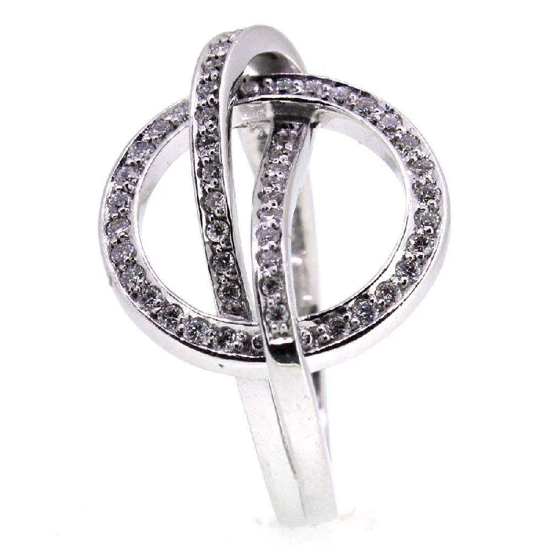 bridal rings for women-14 Carat White Gold And Diamond Ring -41/09349