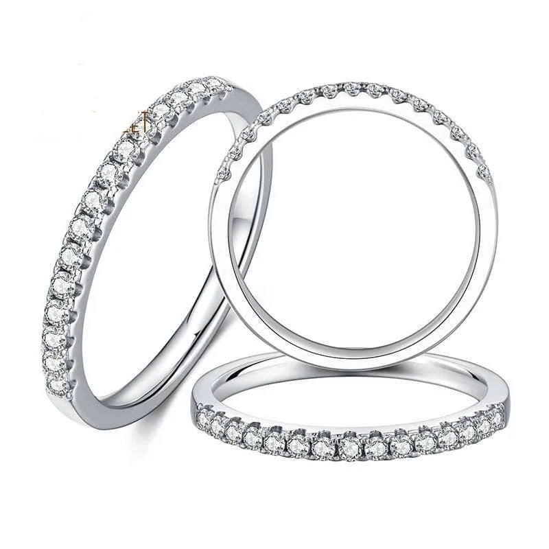 stackable engagement rings for women-Diamond Engagement Anniversary Band Ring