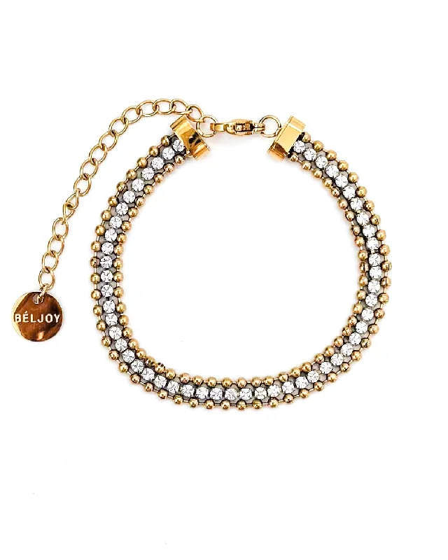 boho bangles for women-Barlow Crystal Chain Bracelet