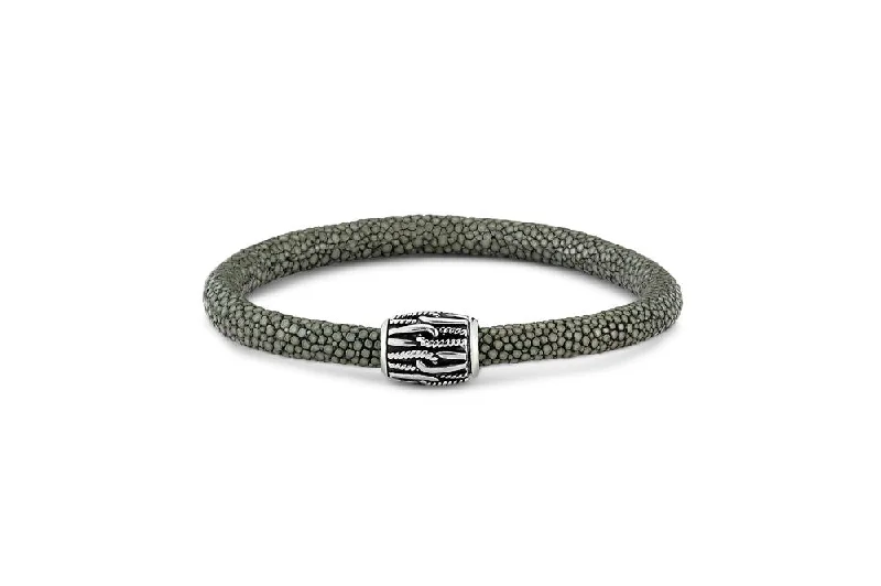 stacking bracelets for women-Otota Bracelet- Steel Stingray