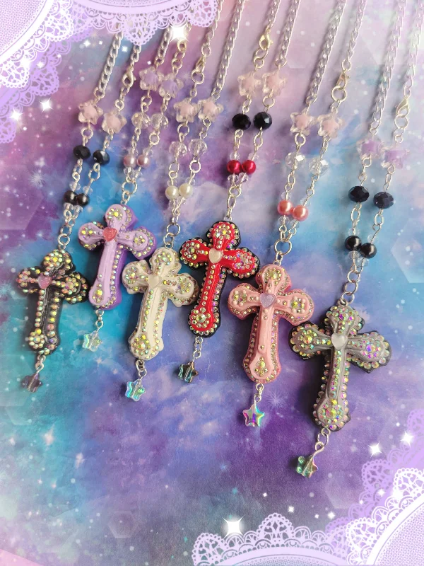 fashion-forward necklaces for women-Ornate Gothic Cross Necklace - Ready to Ship