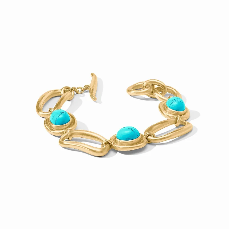 bangles with gemstones for women-Wave Stone Bracelet