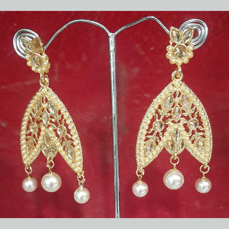 unique earrings for women-Shreeji Gold Plated Dangler Earrings Earrings